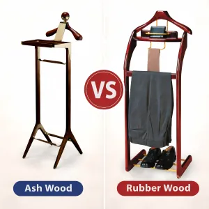 Ash Wood Vs. Rubber Wood Valet Stands: Similar Look, Very Different Value
